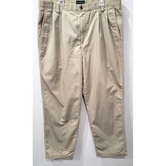 Vintage Mens Dockers Recode Khaki Pleated Classic Fit Pants Size W36 L31 - Picture 1 of 13
